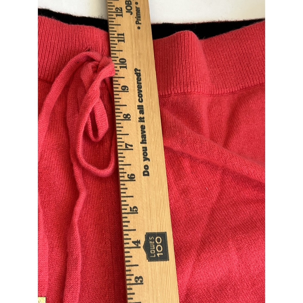 Juicy Couture Black Label Coral 100% Cashmere Track Pants Glitter Stripe Large - Picture 6 of 9